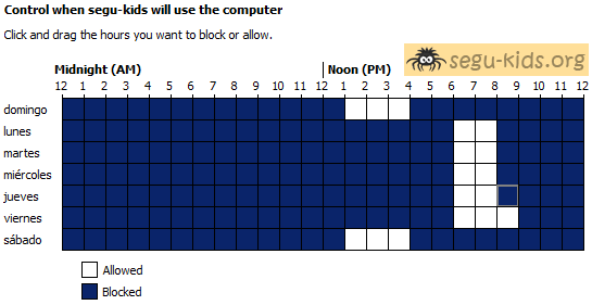 Control de horarios